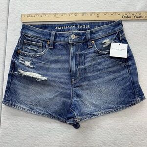 American Eagle Womens Blue Jean Shorts Strigid Mom Size 2 New